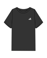 The Mens Heavyweight Tee - Washed Black - JL Marketing - Left Chest "Palm Tree" & Back Image - Printed - White