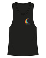 The Womens Racerback Tank - Black - Cyclebar - Left Chest Stacked - Full Color
