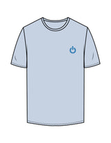 The Mens Tee - Powder - Powerhouse Fitness - Left Chest & Back Stacked - Printed - Blue