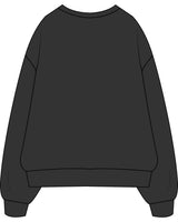 The Mens Crewneck - Washed Black - Higher Ground - Center Chest "HGF" - Embroidered - Full Color