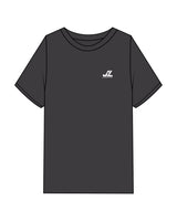 The Mens Heavyweight Tee - Washed Charcoal - JL Marketing - Left Chest "Palm Tree" & Back Image - Printed - Off White
