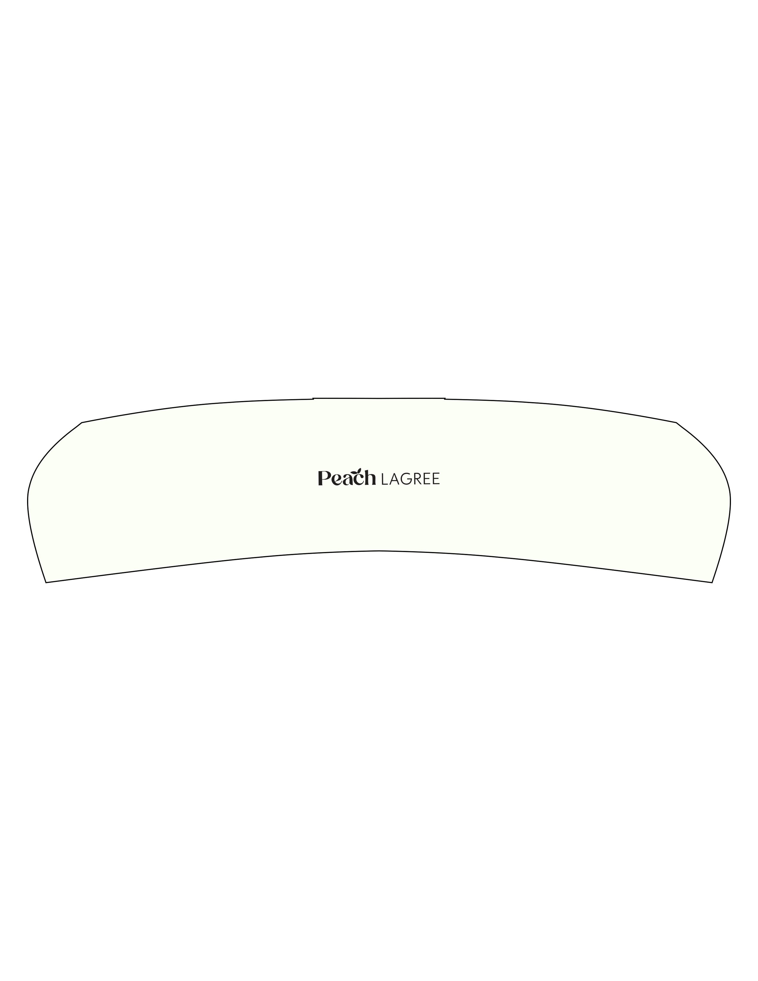 The Headband - Milk - Peach F.L - Center Crown - Printed - Black