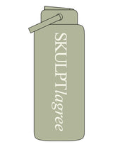 The Wide Mouth Water Bottle - Pistachio - Skulpt Lagree - Center Body - Printed - Off White