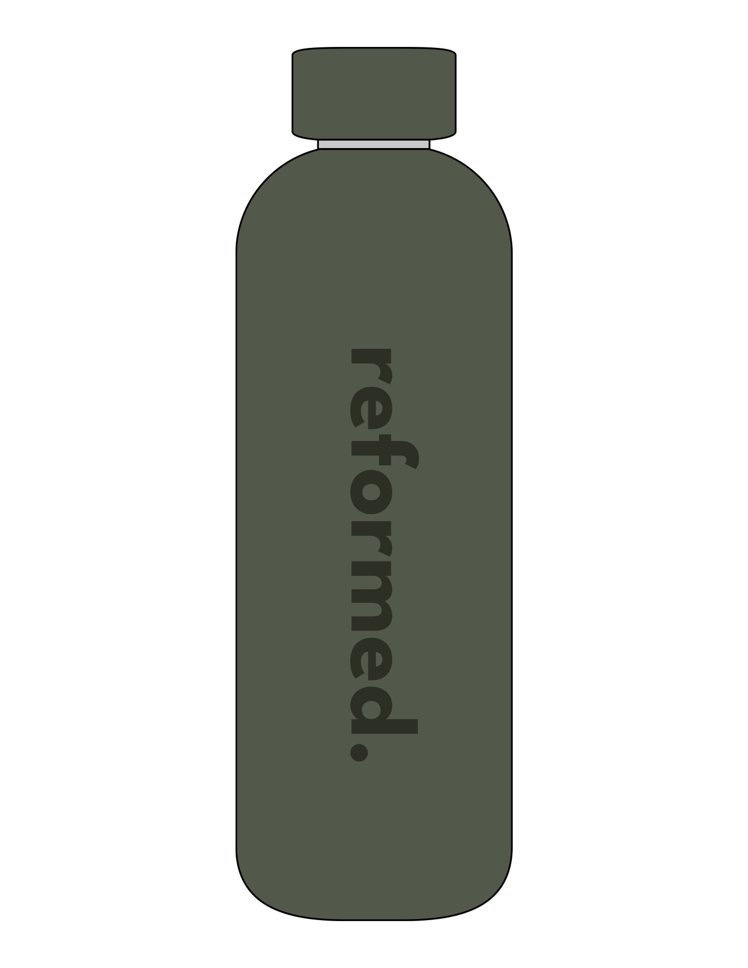 The Water Bottle - Forest - RPCS - Center Body - Printed - Tone on Tone