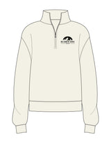 The Mens 1/4 Zip - Off White - BCFD - Left Chest Stacked - Printed - Black