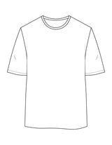 The Womens Oversized Tee - White - Movement Pilates Buffalo - Back Stacked - Printed - Full Color