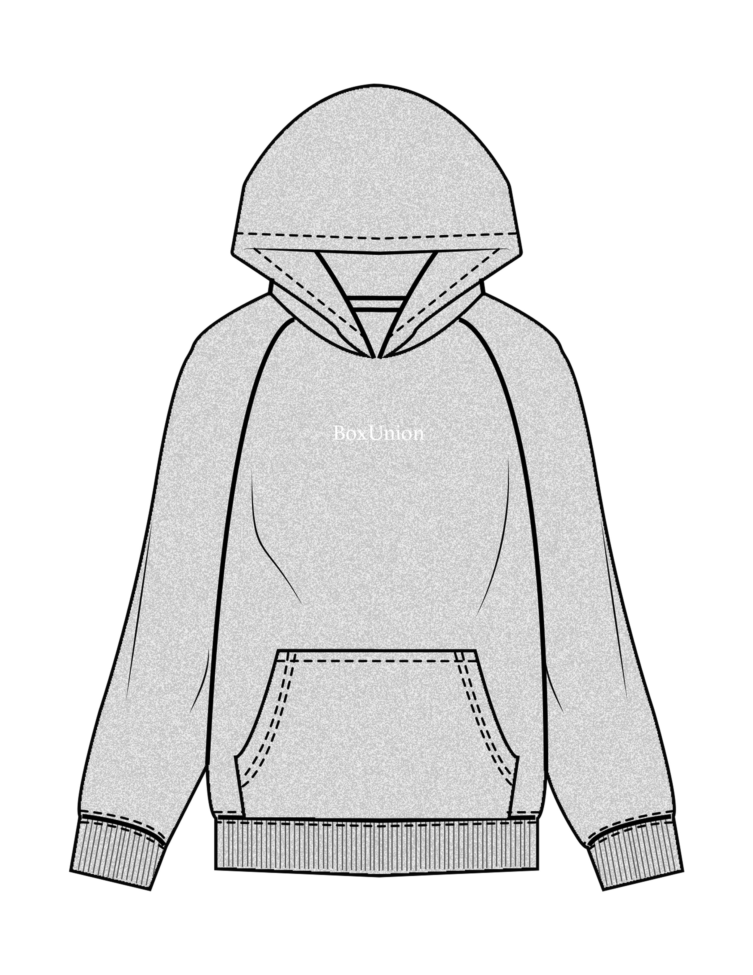 The Mens / Unisex Hoodie - Heather - Box Union Spring 2026 - Center Chest - Embroidered - White