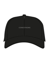 The Dad Hat - Black - Core Strong - Center Crown - Embroidered - White