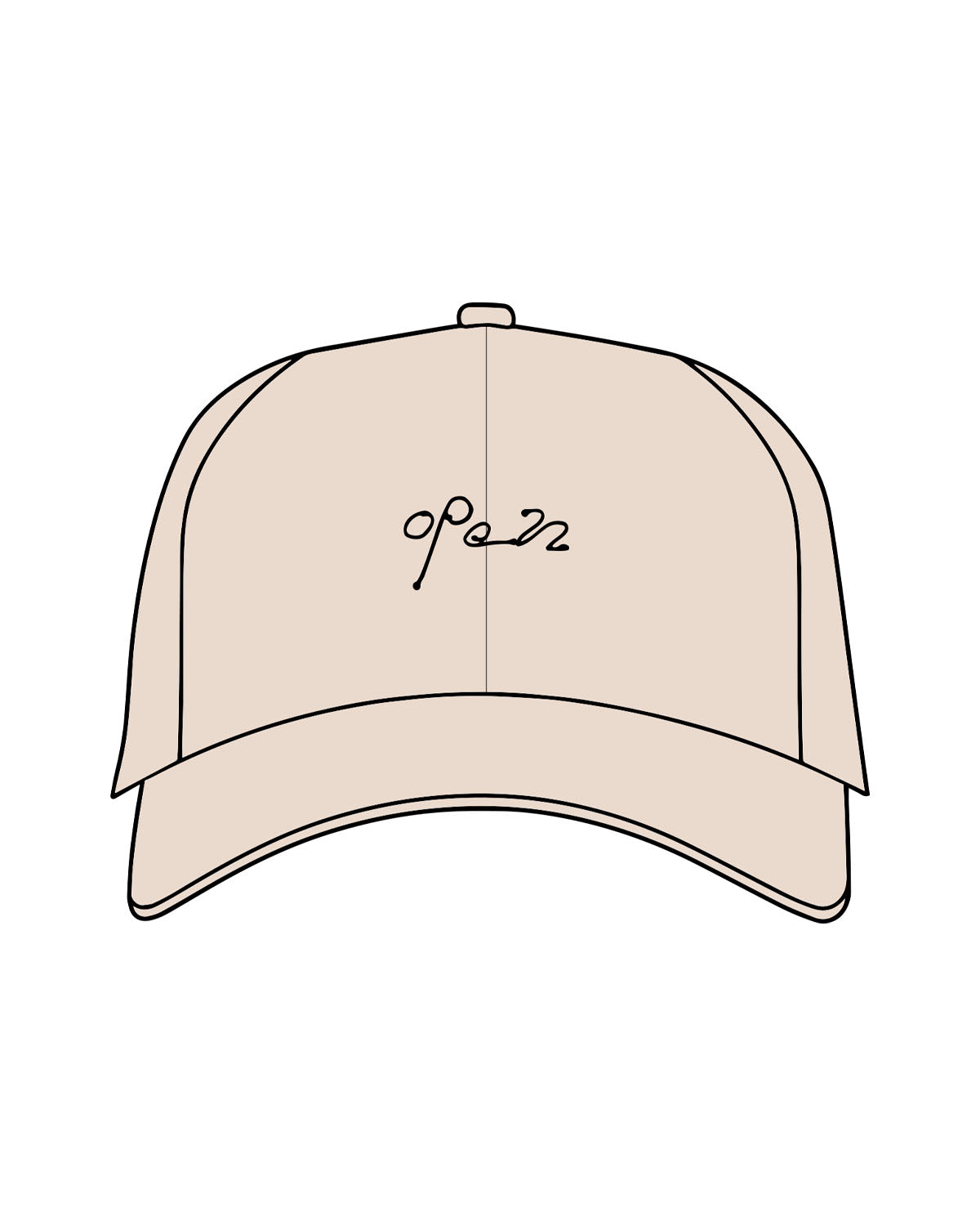 The Dad Hat - Stone - Bodhe - Center Crown & Center Back - Embroidered - Black