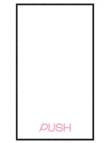 The Gym Towel - White - Designed by GI - Bottom Body - Embroidered - Pink - The Gym Towel Bag - Black - Center Body - Printed - White
