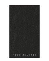 The Gym Towel - Black - Pose Pilates - Bottom Text - Embroidered - Gym Bag - Center Icon - White