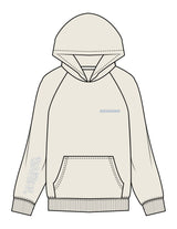 The Mens Hoodie - Off White - Nokkomo Mints - Left Chest & Right Sleeve - Printed - Light Blue