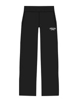 The Straight Leg Sweatpant - Black - Forma Haus - Left Leg Stacked - Embroidered - Full Color