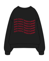 The Womens Crewneck - Black - Renew - Left Chest Stacked & Back Center Stacked - Red