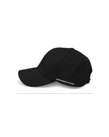 The Dad Hat - Black - Onyx Fit - Center & Left Side - White