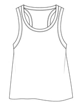 The Crop Tank - White - XPLOREFIT - Upper Back - Printed - Full Color