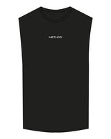 The Muscle Tank - Black - TML - Center Chest - Embroidered - White