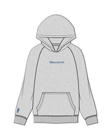 The Womens Hoodie - Heather - BlueCarrot - Center Chest & Left Sleeve - Printed - Blue