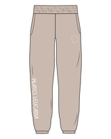 The Womens Sweatpants - Bone - Pilates Leucadia - Right Leg & Left Pocket - White