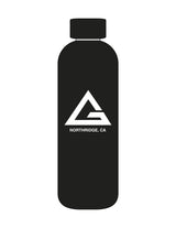 The Water Bottle - Black - Gracie B.N - Center Body Stacked - Printed - White