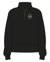 The Womens 1/4 Zip - Black - Pulse 712 - Left Chest - Printed - Full Color