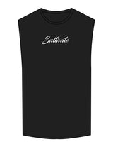 The Muscle Tank - Black - Sultivate - Center Chest - Printed - White