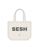 The Tote Bag - Natural - Sesh Studio - Center Body "SESH" - Printed - Charcoal
