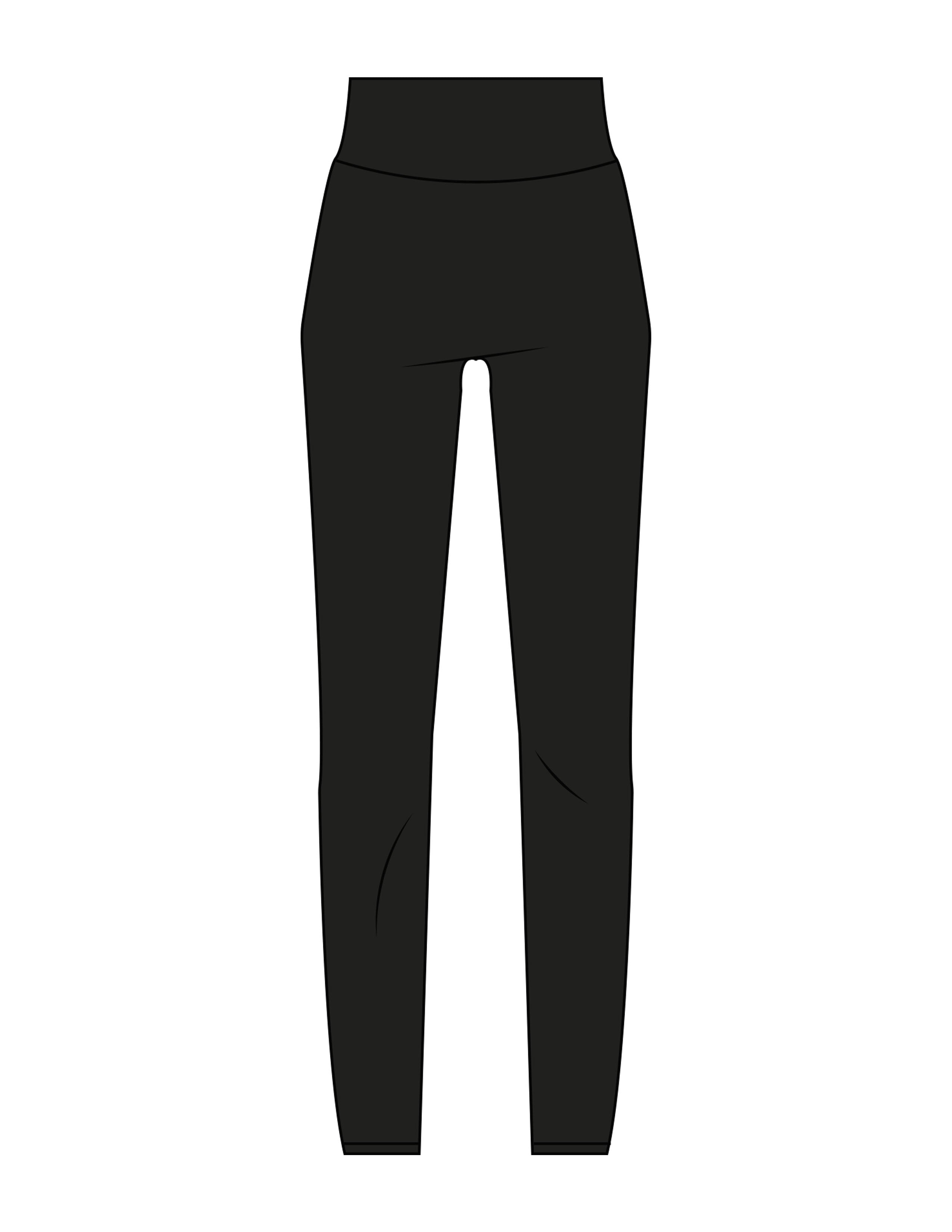 The Basic Legging - Black - Rebel Ride - Back Waistline - Printed - Blue