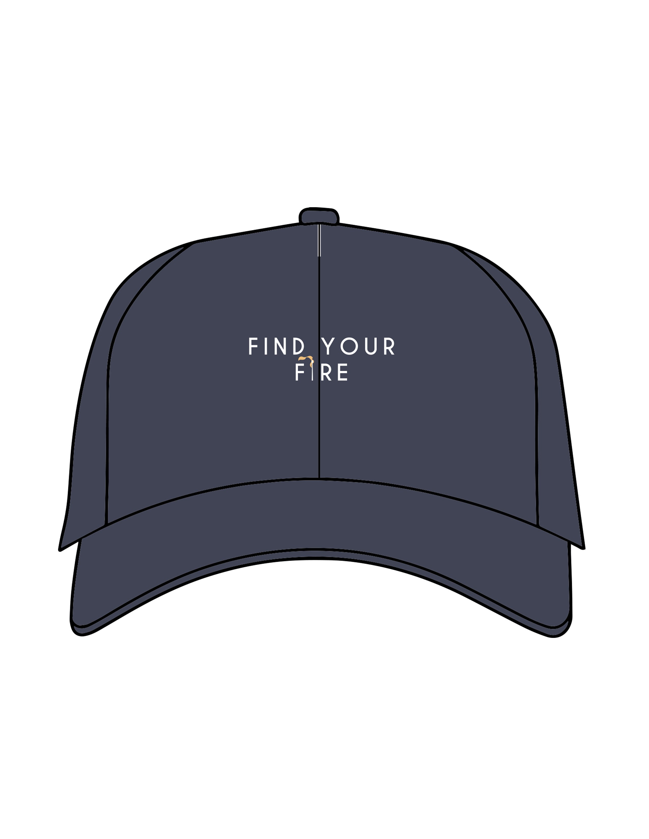 The Dad Hat - Navy - Ignite Barre & Fitness - Center Crown Stacked - Embroidered - Full Color