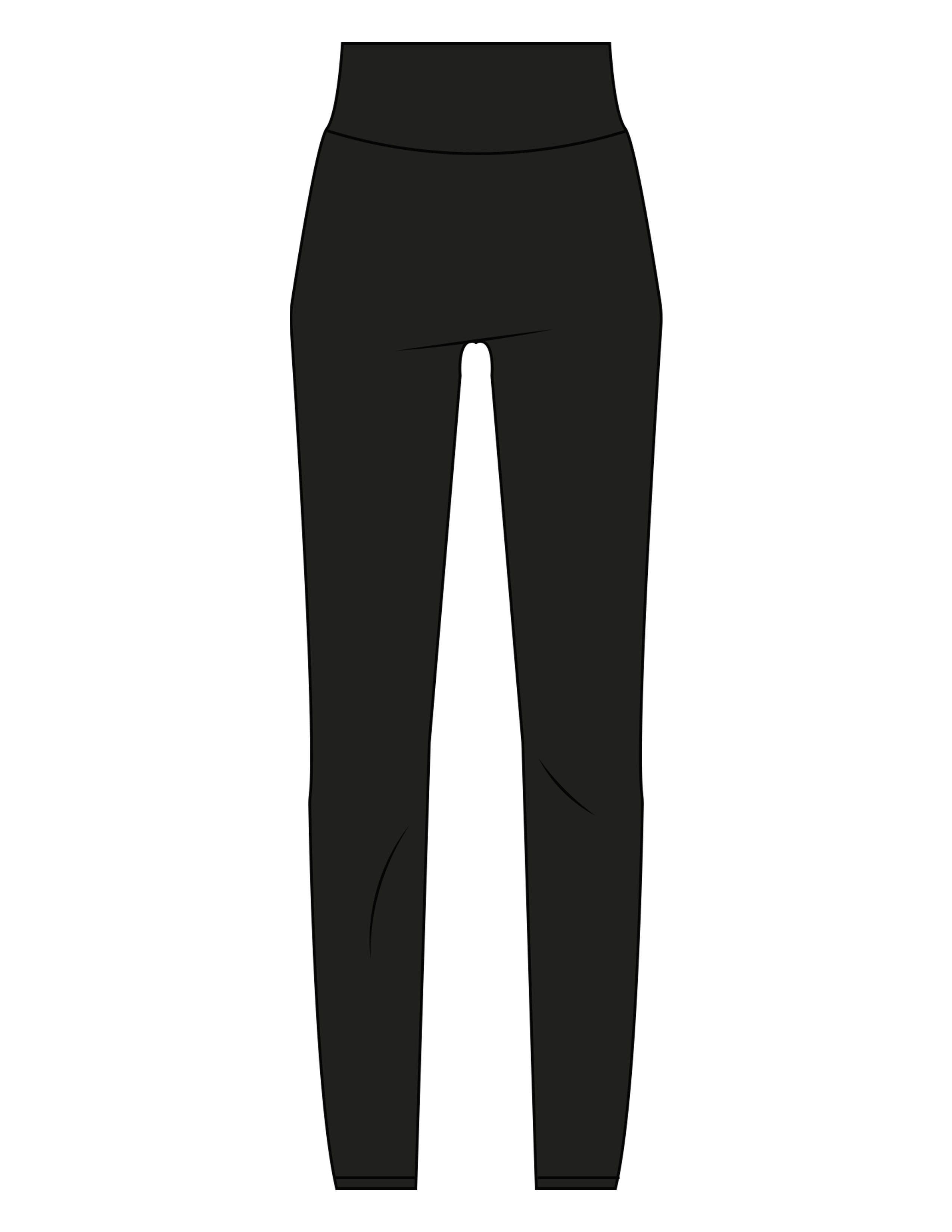 The Basic Legging - Black - OCWC - Back Waistline "OASIS" - Printed - White