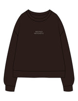 The Recycled Unisex Crewneck - Brown - Refined Movement - Center Chest Stacked - Embroidered - Off White