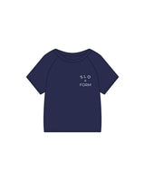 The Kids Tee - Cobalt - Slo x Form - Left Chest - Text Stacked - Printed - White