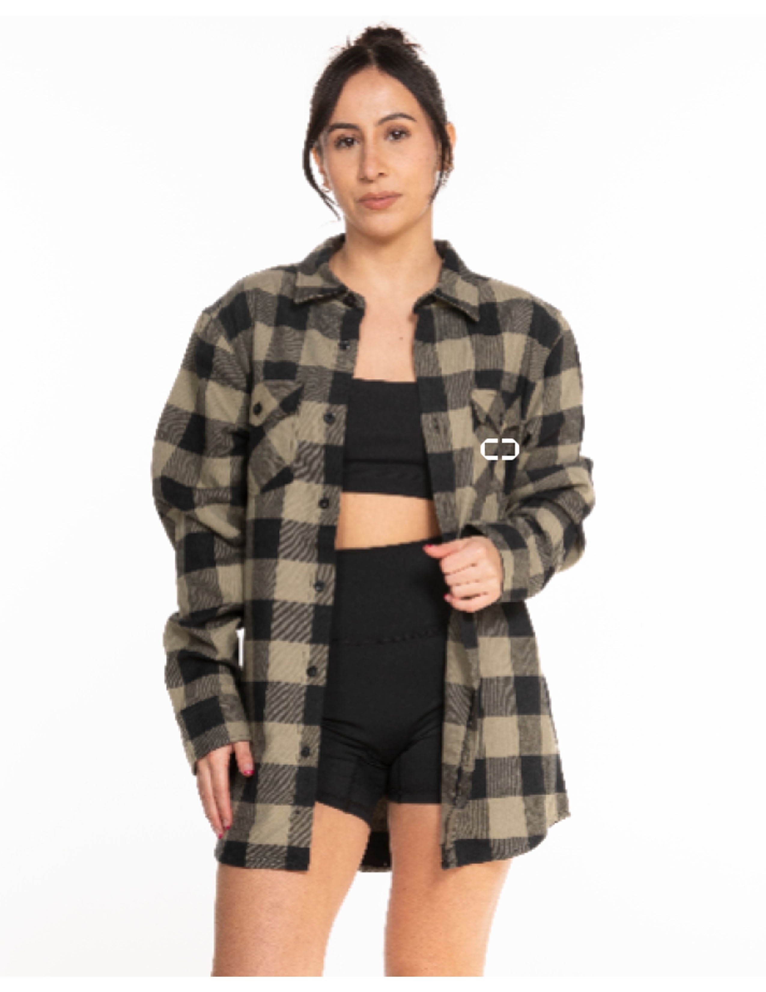 The Flannel - Olive / Black - C2 Financial - Left Chest - EMB - White