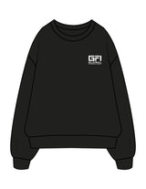 The Mens Crewneck - Black - GPT - Left Chest & Back Stacked "UNLOCK" - Printed - White
