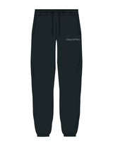 The Mens Classic Sweatpants - Pine Green - Collective Studios - Left Leg "COLLECTIVE" - Printed - White