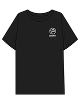 The Mens Boxy Tee - Black - Anthem Church - Left Chest Stacked & Center Back "SECURITY" - Printed - White