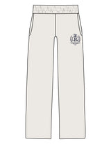 The Mens Straight Leg Sweatpants - Bone - Powerhouse Fitness - Left Leg - Printed - Navy