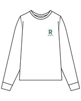 The Womens Oversized Long Sleeve - White - Reform Fitness - Left Chest & Center Back Stacked - Full Color