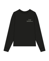 The Unisex Midweight Long Sleeve - Black - Surf Salutations - Left Chest & Back - Printed - Off White