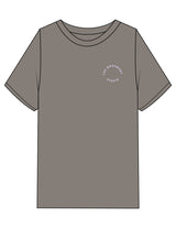 The Mens Heavyweight Tee - Washed Gray - The Mvmt by Amanda - Left Chest & Back Stacked - Printed - Lavender