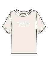 The Midweight Crop Tee - Ivory - Mantra - Center Chest & Back Neckline - Printed - White