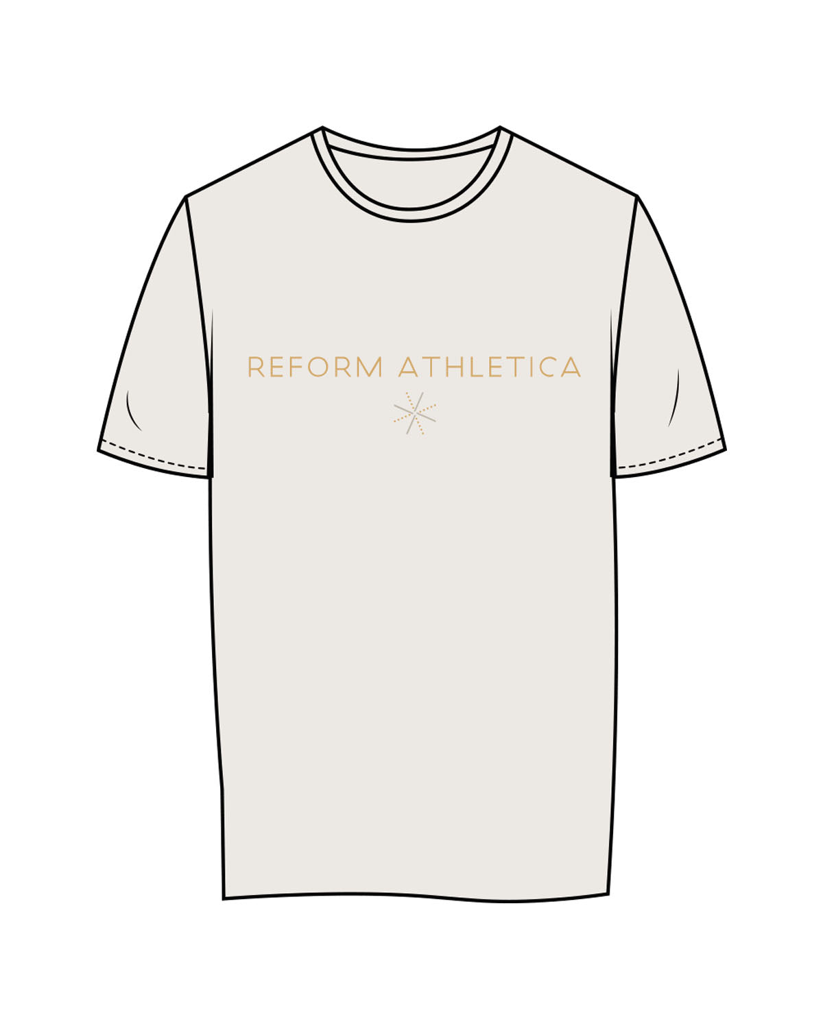 The Womens Tee - Bone - Reform Athletica - Chest Stacked - Printed - Full Color