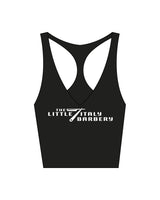 The Racer Tank - Black - Little Italy Barbery - Center Chest Stacked - Printed - White