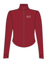 The 3/4 Crop Zip Jacket - Red - Mad House - Left Chest "MH" & Back Stacked - White