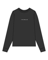 The Womens Heavyweight Long Sleeve - Washed Black - Core Lab - Center Chest & Center Back "CORE COACH" - White