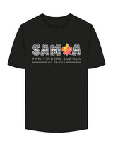 The Mens Tee - Black - Kava Cup - Center Chest Stacked "TURTLE"  - Printed - Full Color