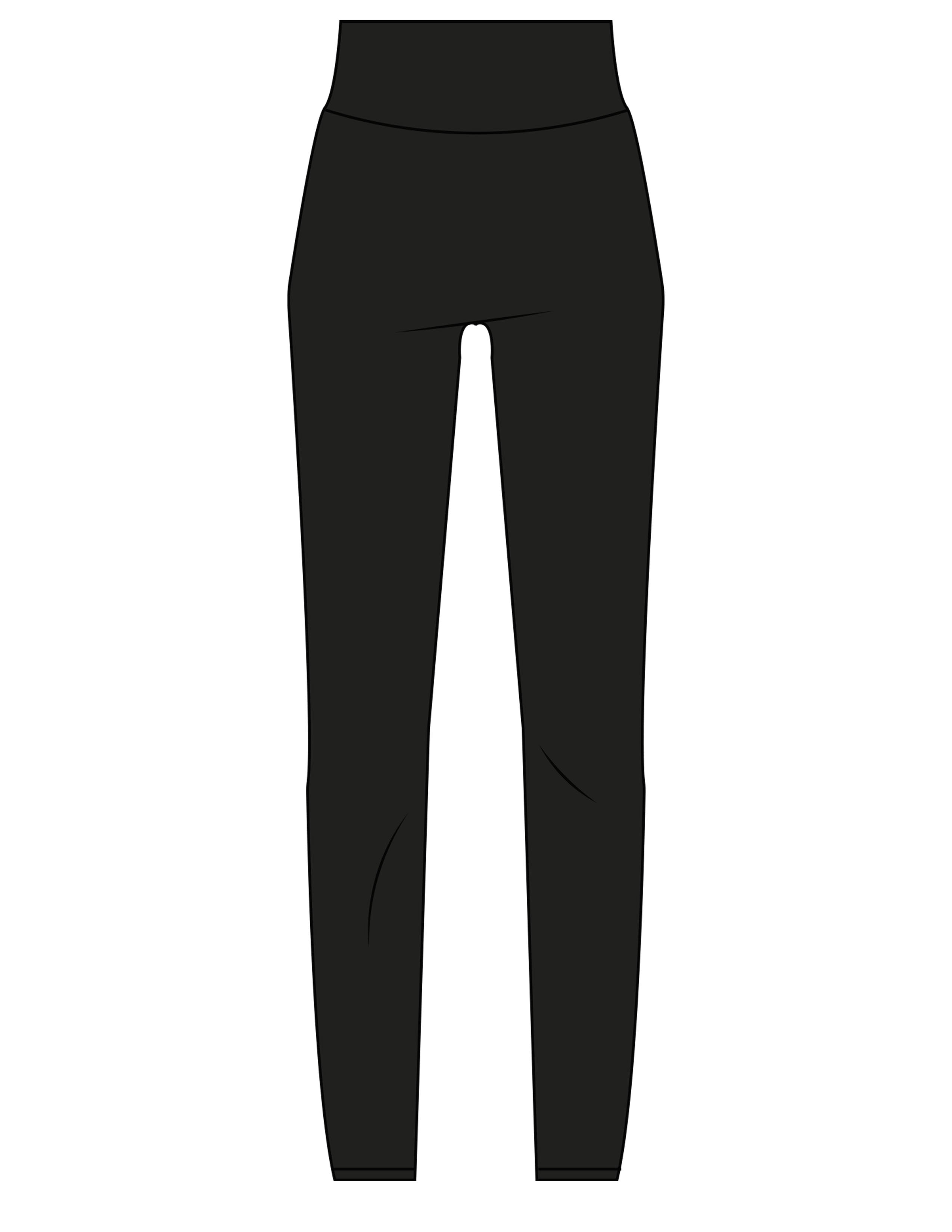 The Basic Legging - Black - Mega NJ - Back Waistline "MEGA" - Printed - White