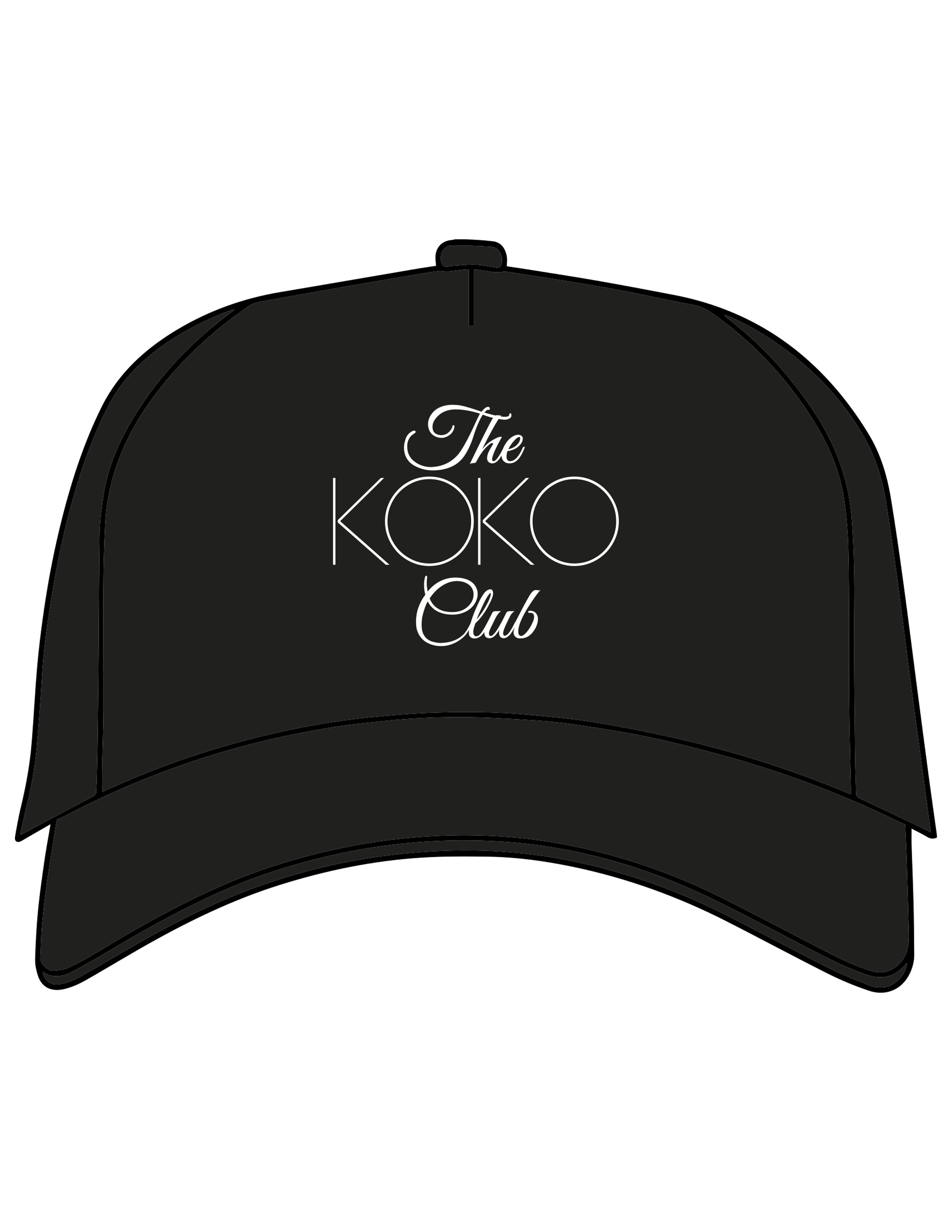 The Foam Trucker - Black - KOKO Collection - Center Crown Stacked - Printed - White