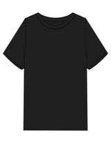 The Womens Heavyweight Tee - Black - Daybreak Church - Back Stacked - Printed - Dark Gray