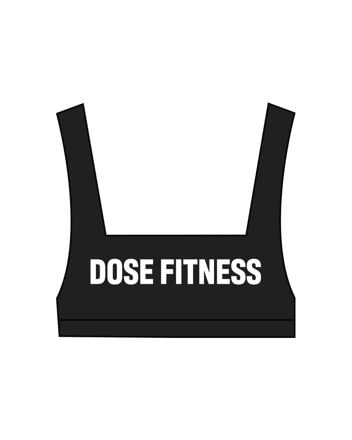 The Box Cut Bra - Black - Dose - Center Chest - White